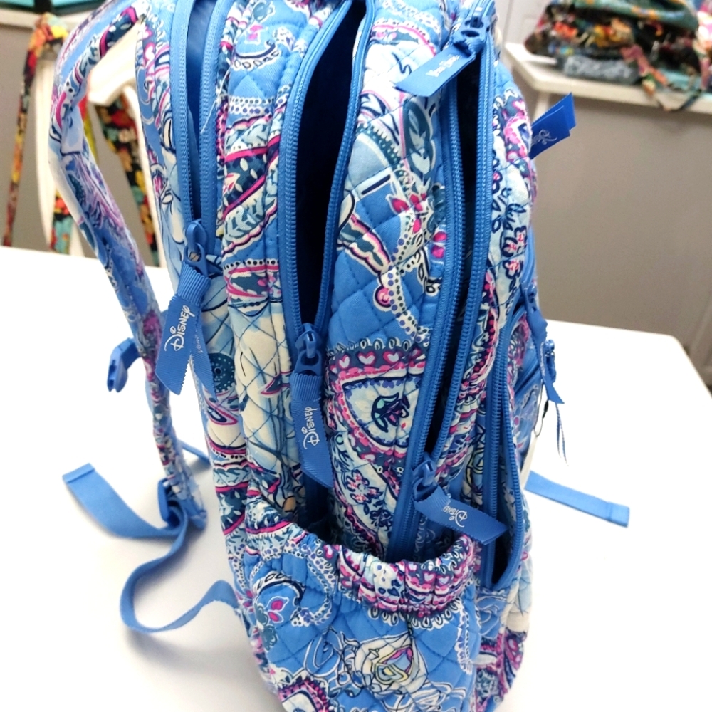 Vera Bradley Disney Cinderella Paisley XL Campus Backpack NWT - Picture 2 of 7